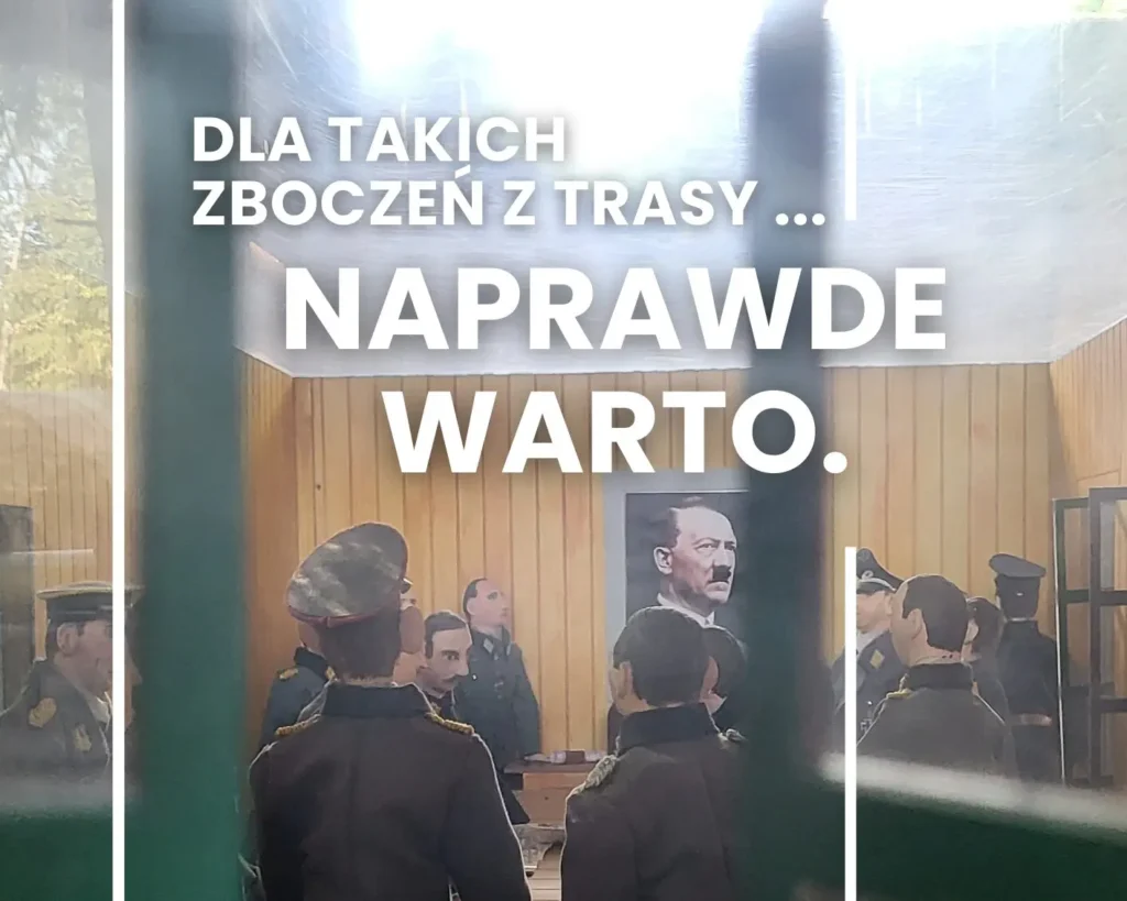 Ekspozycja w Wilczym Szańcu podczas zwiedzania poza trasą