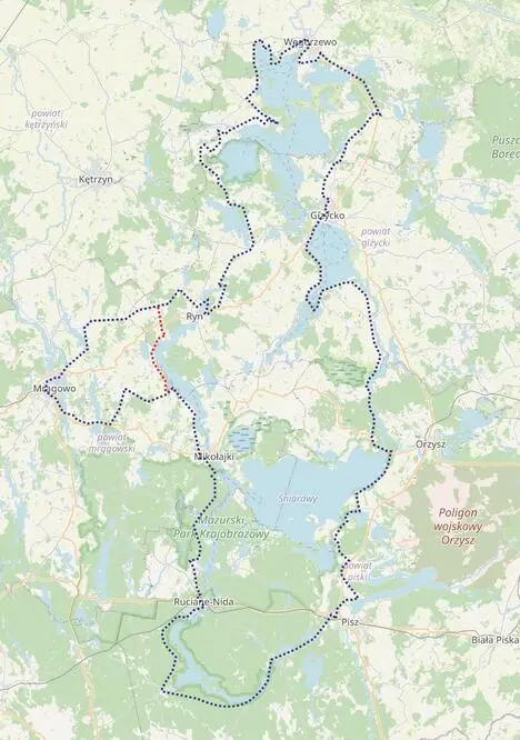 Mazurska Pętla Rowerowa mapa ogólna